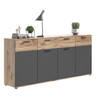 Mason dressoir 4 deuren, 1 lade eik decor.