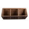 Clayre & Eef Wandrek 60x19x30 cm Bruin Hout Ijzer Rechthoek Muurrek Bruin Muurrek