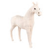 Clayre & Eef Beeld Paard 46 cm Beige Papier Ijzer Textiel Woonaccessoires Beige Woonaccessoires