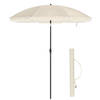 ACAZA Stok Parasol, 160 cm Diameter, ronde / achthoekige tuinparasol van polyester, kantelbaar, met draagtas - Beige