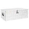 vidaXL Opbergbox 90x47x33,5 cm aluminium zilverkleurig