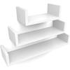 Set van 3 Boekenplanken - U-vormige Wandplank - Wit