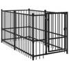 vidaXL Hondenkennel 193,5x97x100 cm staal zwart