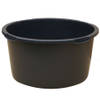 Flexibele stevige multifunctionele kunststof bak/emmer/kuip 90 liter diameter 65,5 cm zwart - Kuipen / bakken