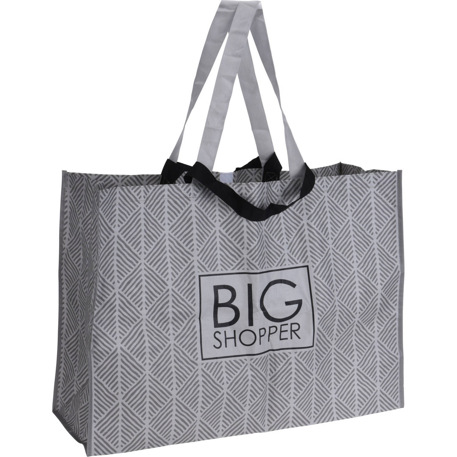 Modernisering gehandicapt Recyclen Extra grote boodschappen Shopper tas 70 x 48 cm zwart - Boodschappentassen  | Blokker