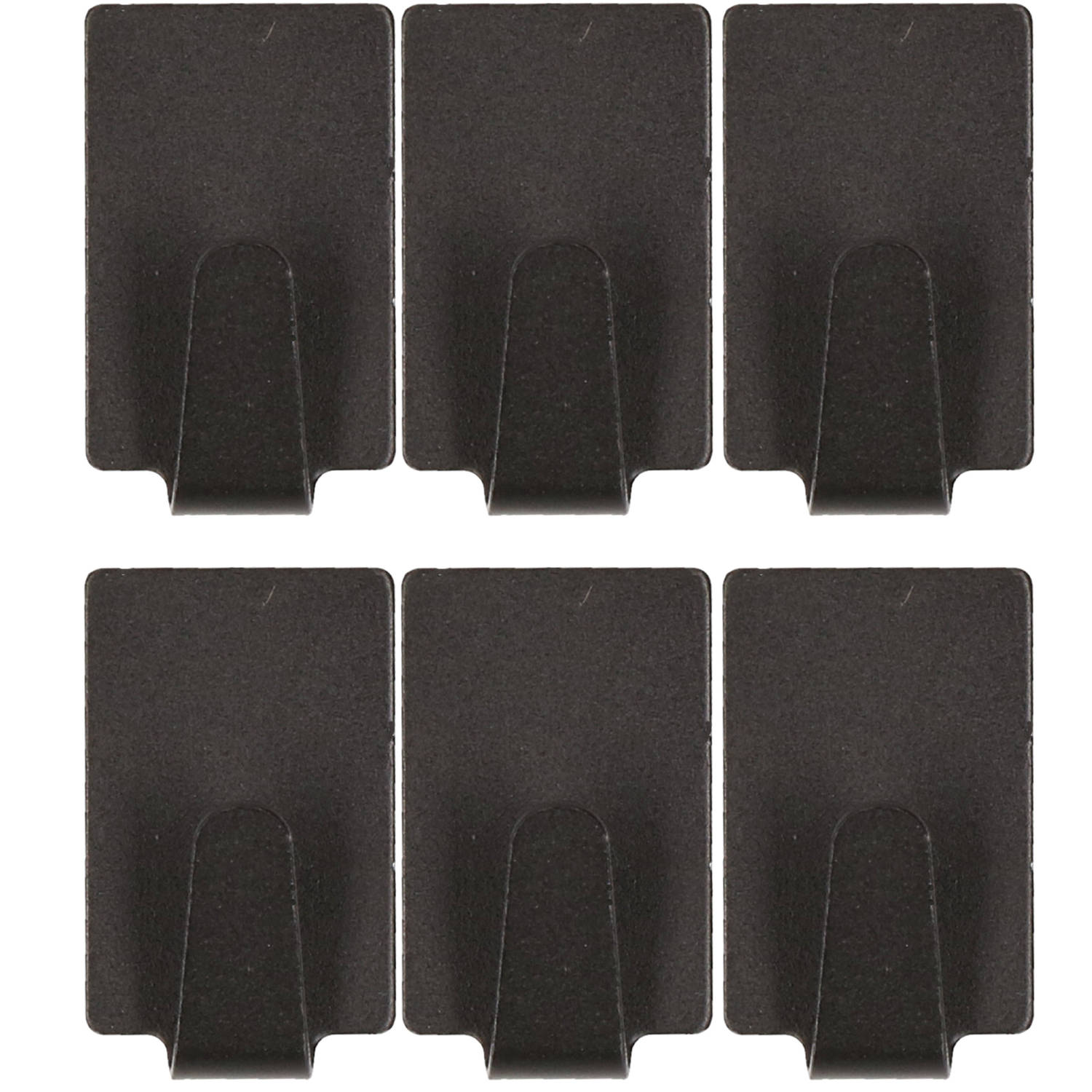Zelfklevende Haakjes Zwart Rvs Keuken-badkamer-kleding-ophang Set 6x Handdoekhaakjes