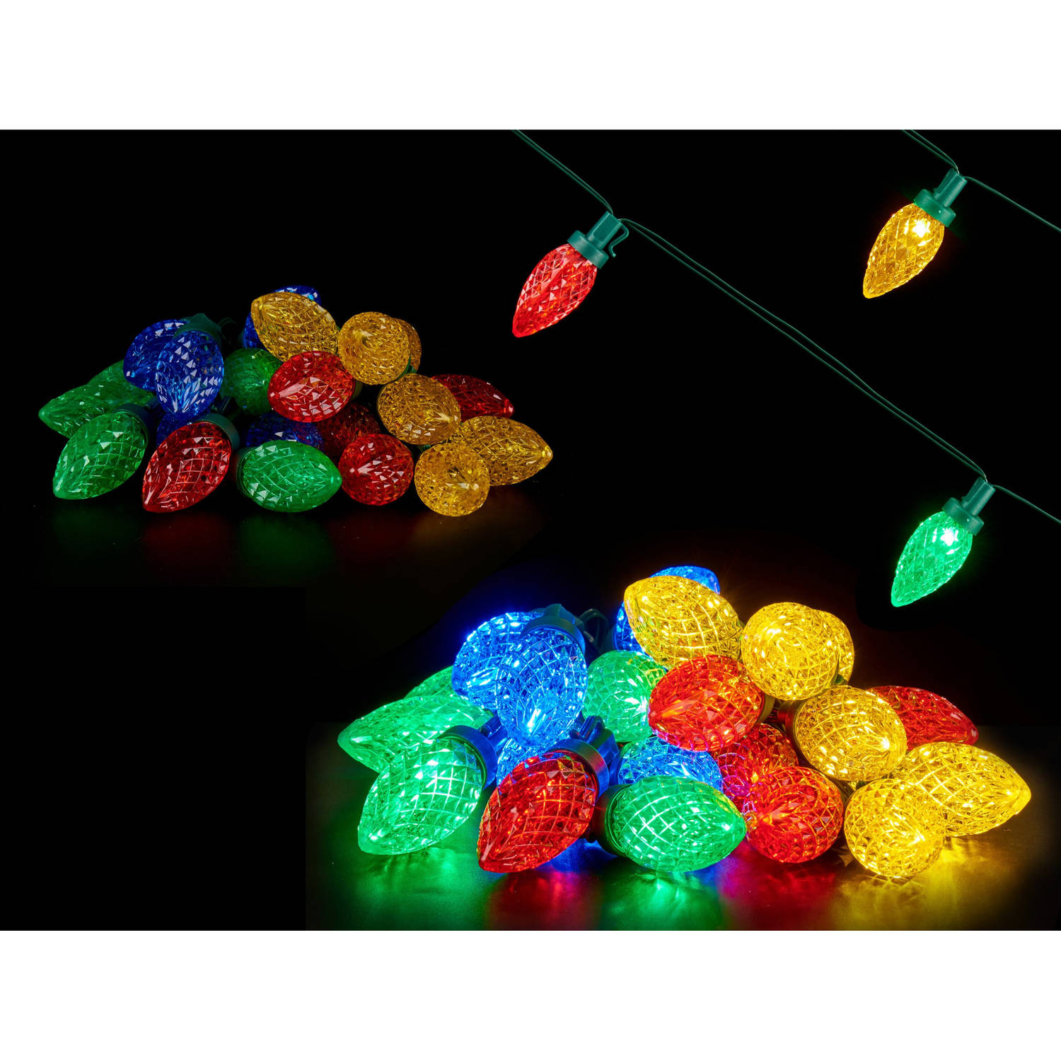 Kerstverlichting-party Lights 25x Gekleurde Led Lampjes 500 Cm Op Batterijen Kerstverlichting Kerstb