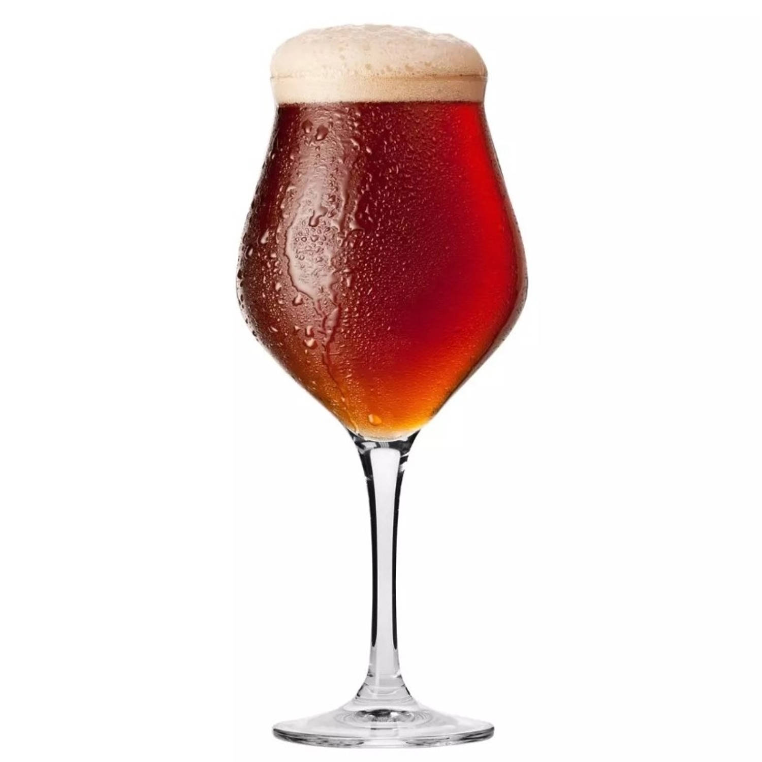 Krosno Bierglazen - Speciaal bier - Bierglas Op Voet - Wijnglas - Degustatie glas - 420 ml - 6 Stuks