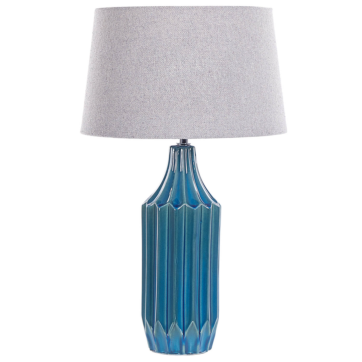 Beliani Abava Tafellamp-blauw-keramiek