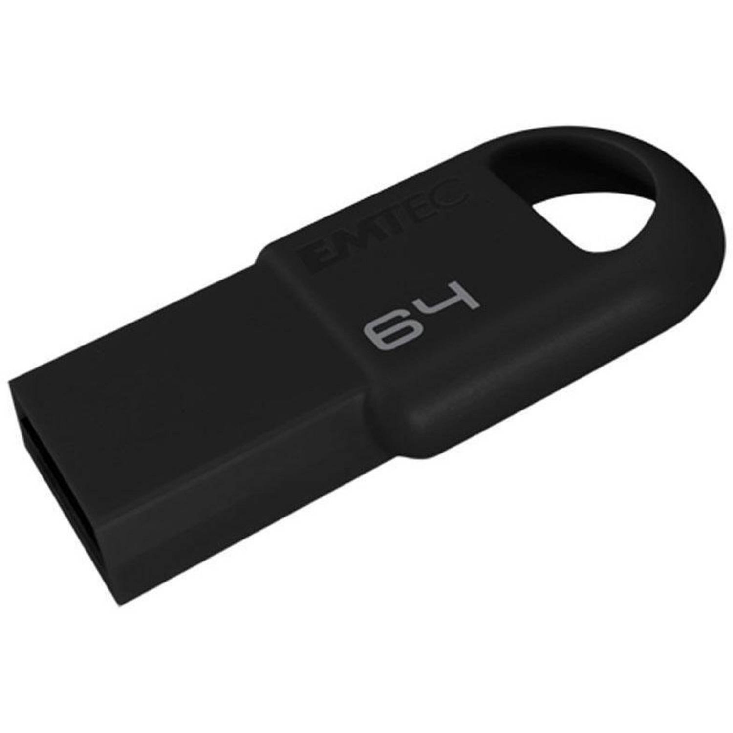 Emtec D250 Mini 64GB USB 2.0 Type-A Zwart USB flash drive