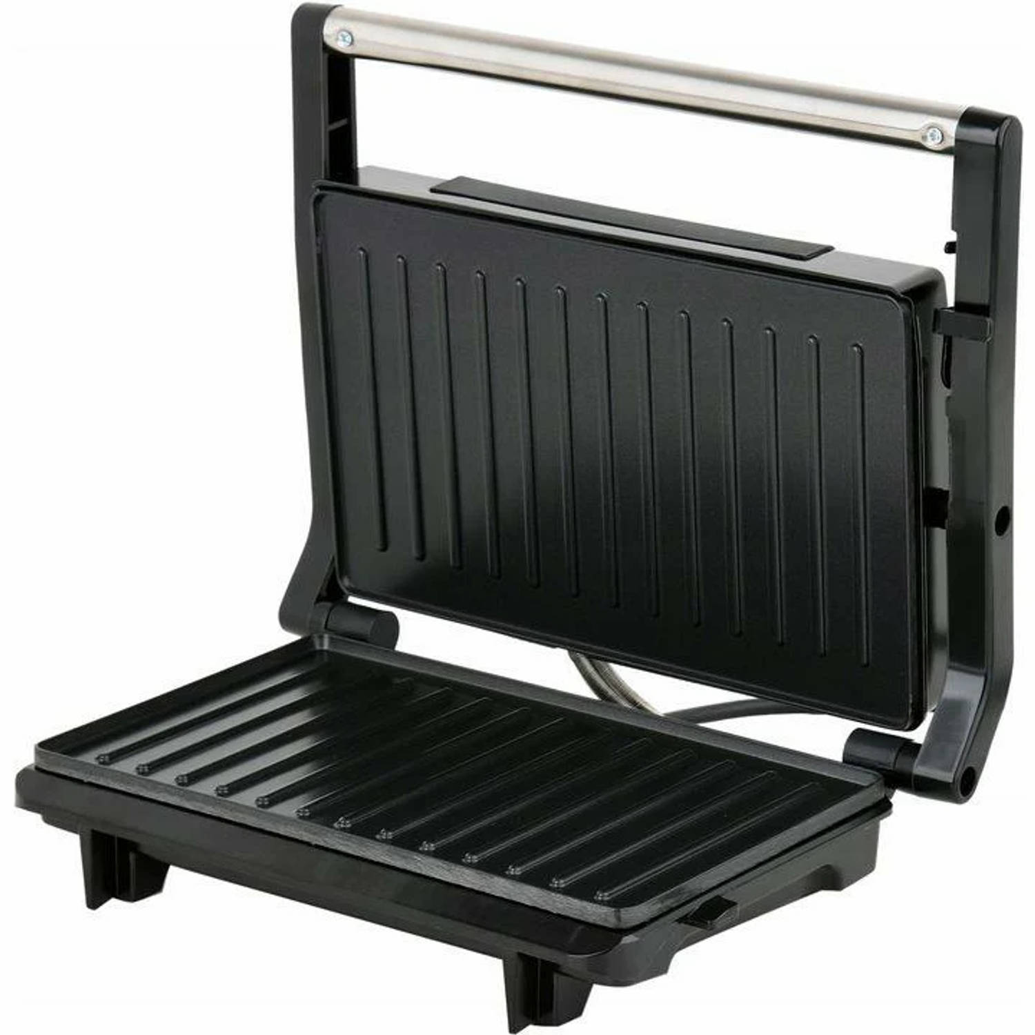 LUND Tosti apparaat/ Panini grill - 750W - Antiaanbaklaag (23 x 14,5 cm)