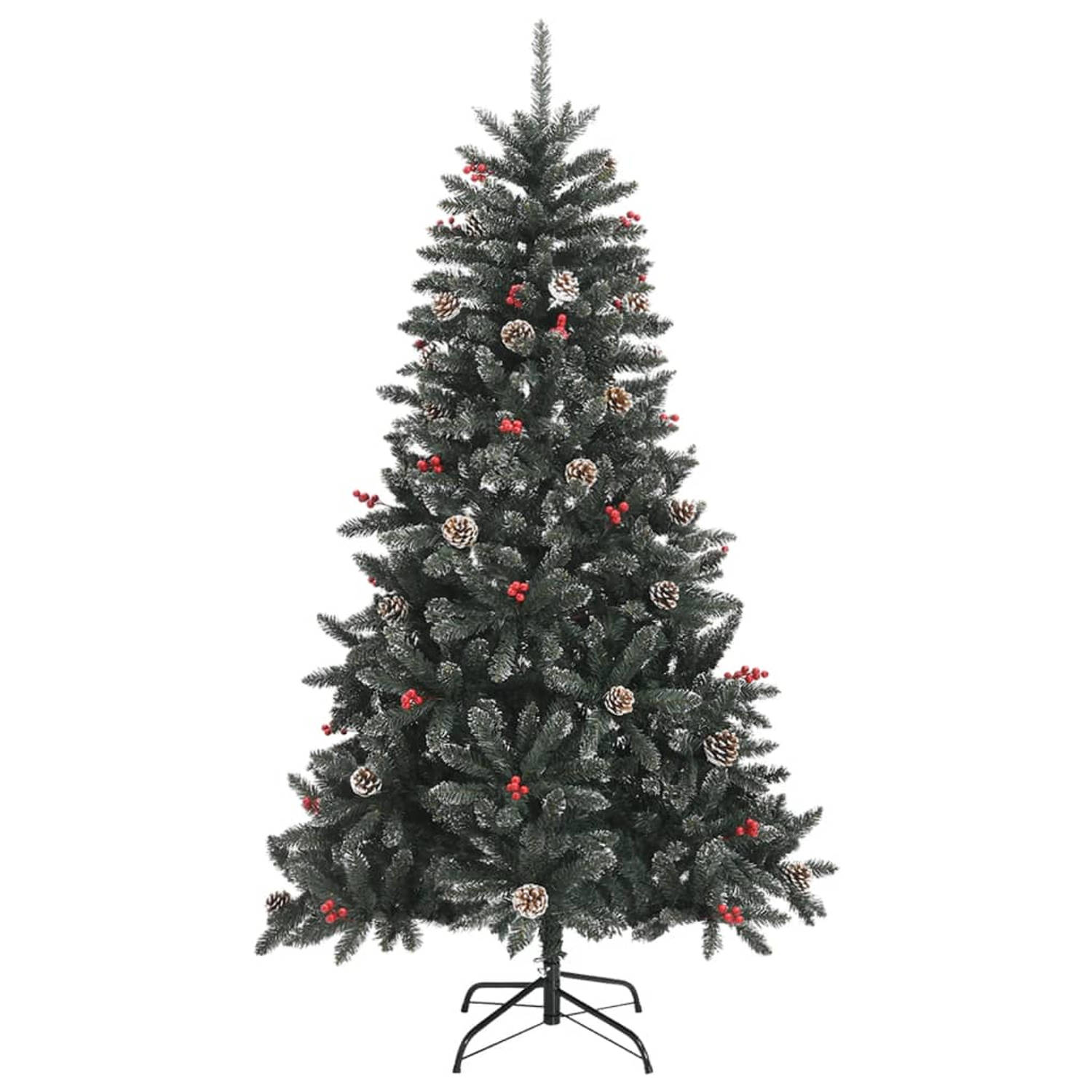 The Living Store Kunstkerstboom met standaard 150 cm PVC groen - Decoratieve kerstboom