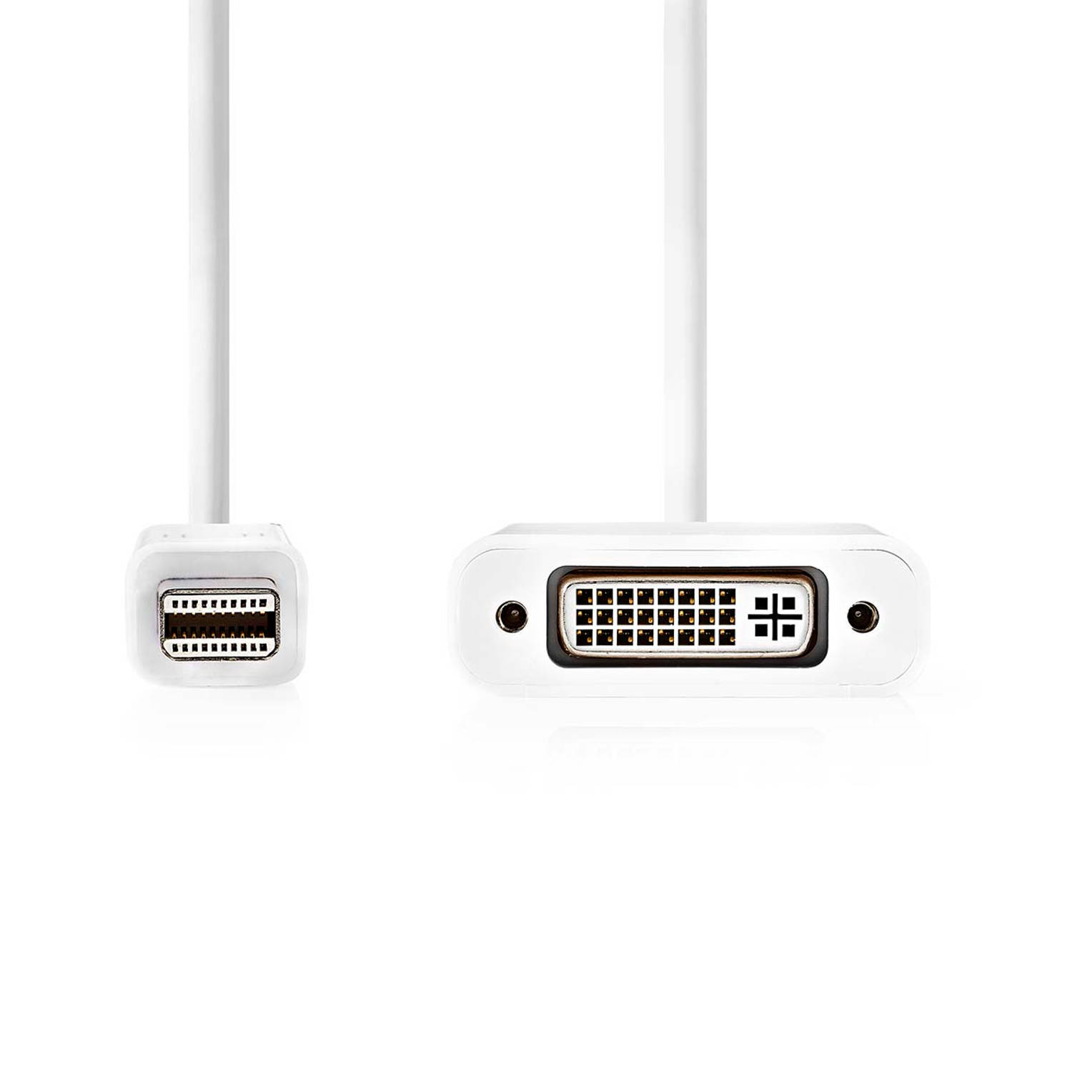Mini-DisplayPort DVI-kabel | Mini-DisplayPort male DVI-D 24+1-pins female | 0,2 m | Wit