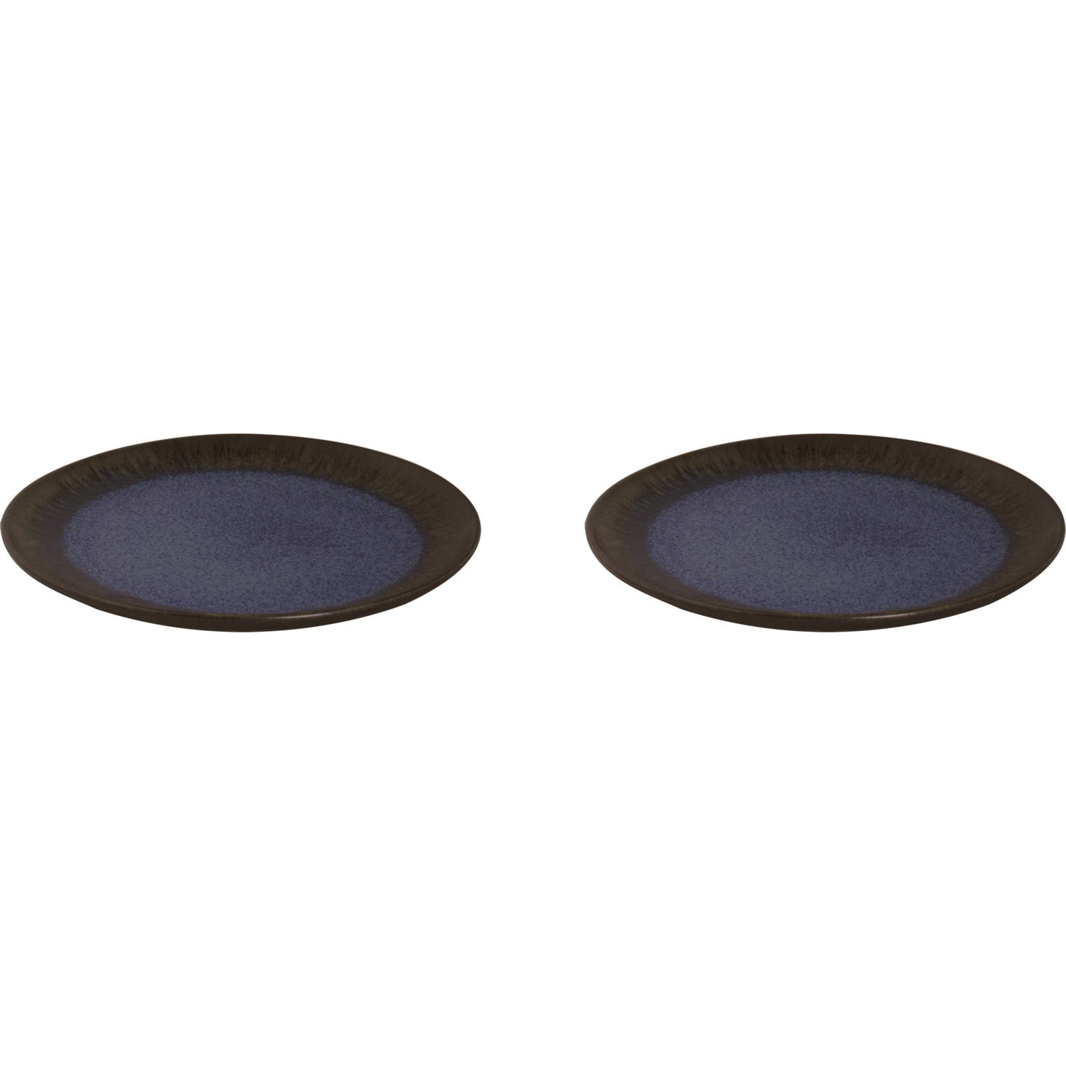 Palmer Bord Tama 28.5 cm Blauw Zwart Stoneware 2 stuk(s)