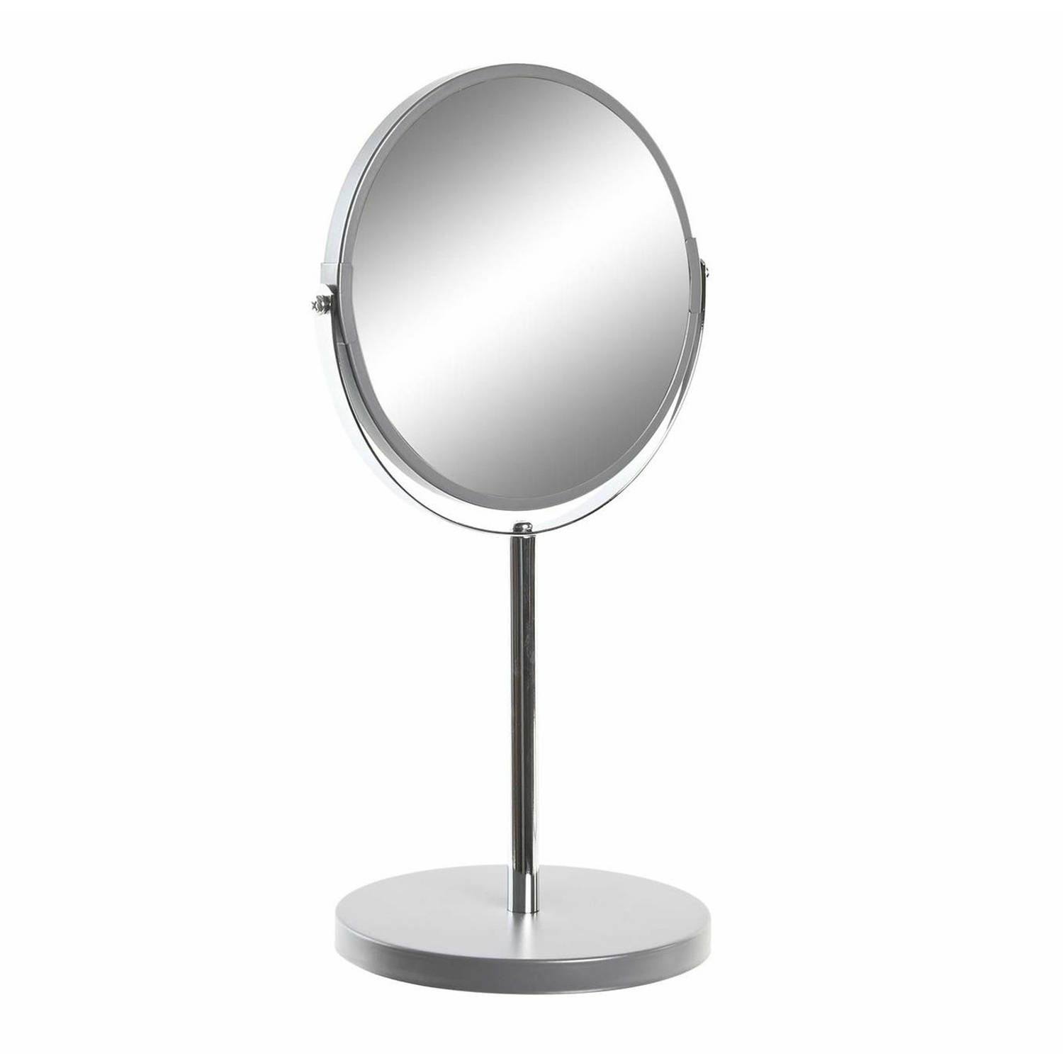 Make-up Spiegel Op Standaard Rvs-zilver H34 En D18 Cm Spiegels