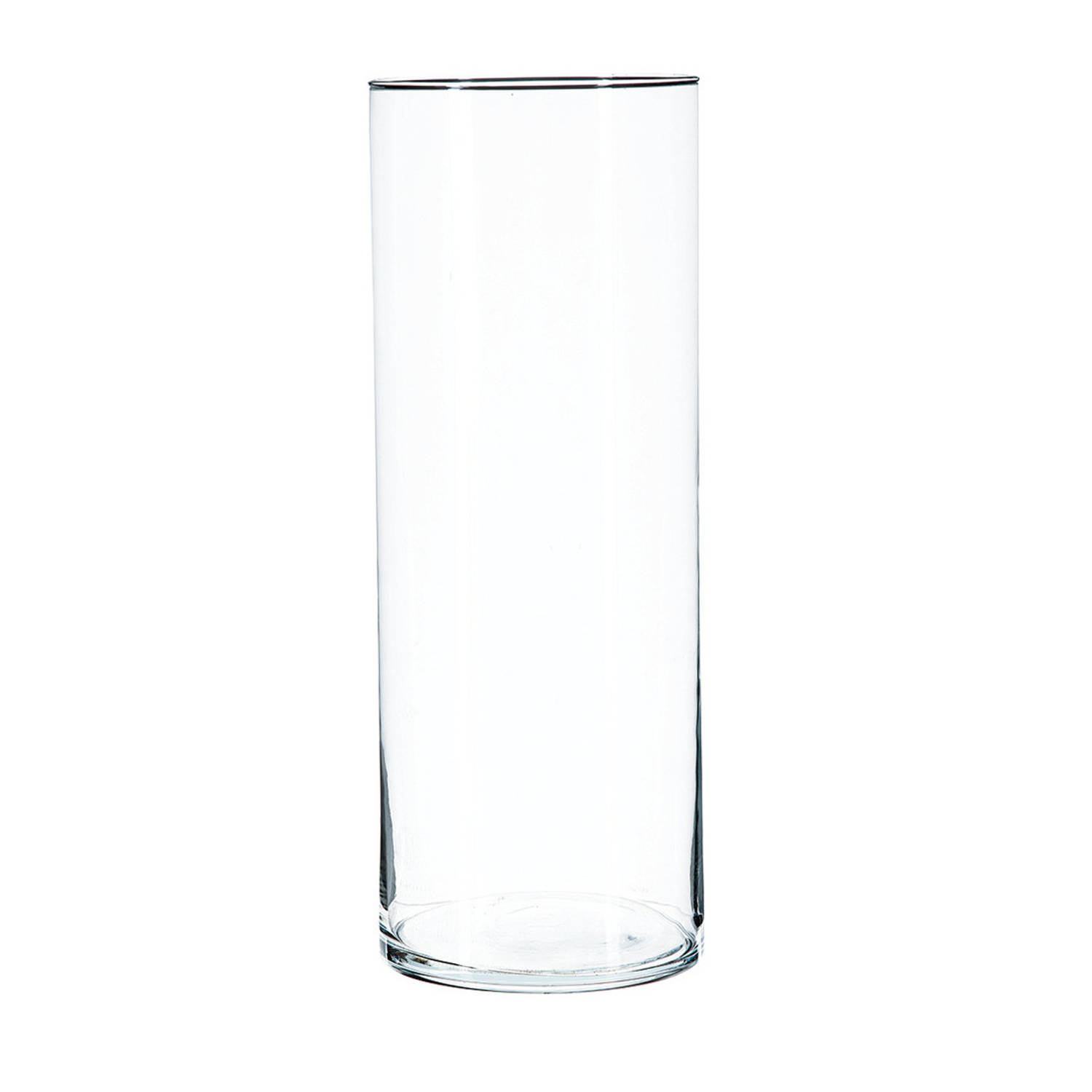 Atmosphera - Bloemenvaas cilinder vorm van transparant glas 40 x 15 cm