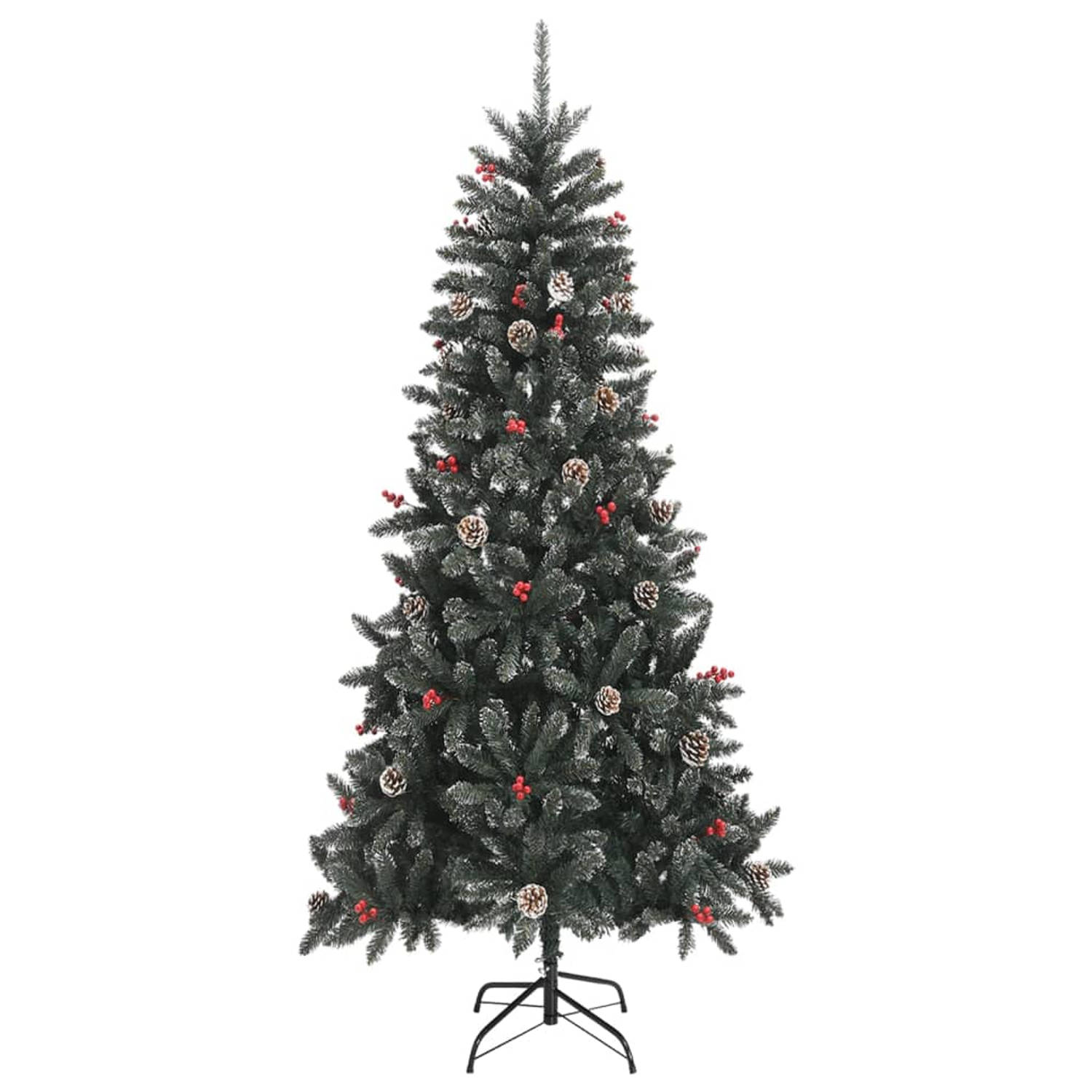 The Living Store Kunstkerstboom met standaard 240 cm PVC groen - Decoratieve kerstboom