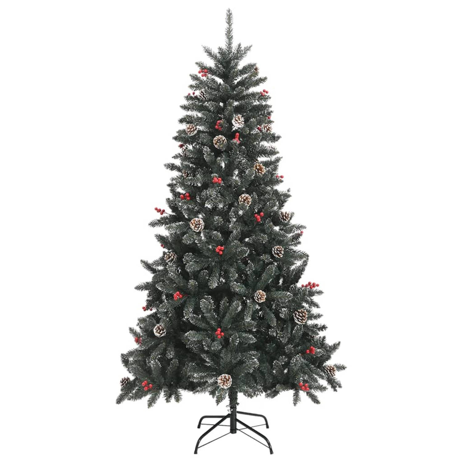 The Living Store Kunstkerstboom met standaard 180 cm PVC groen - Decoratieve kerstboom