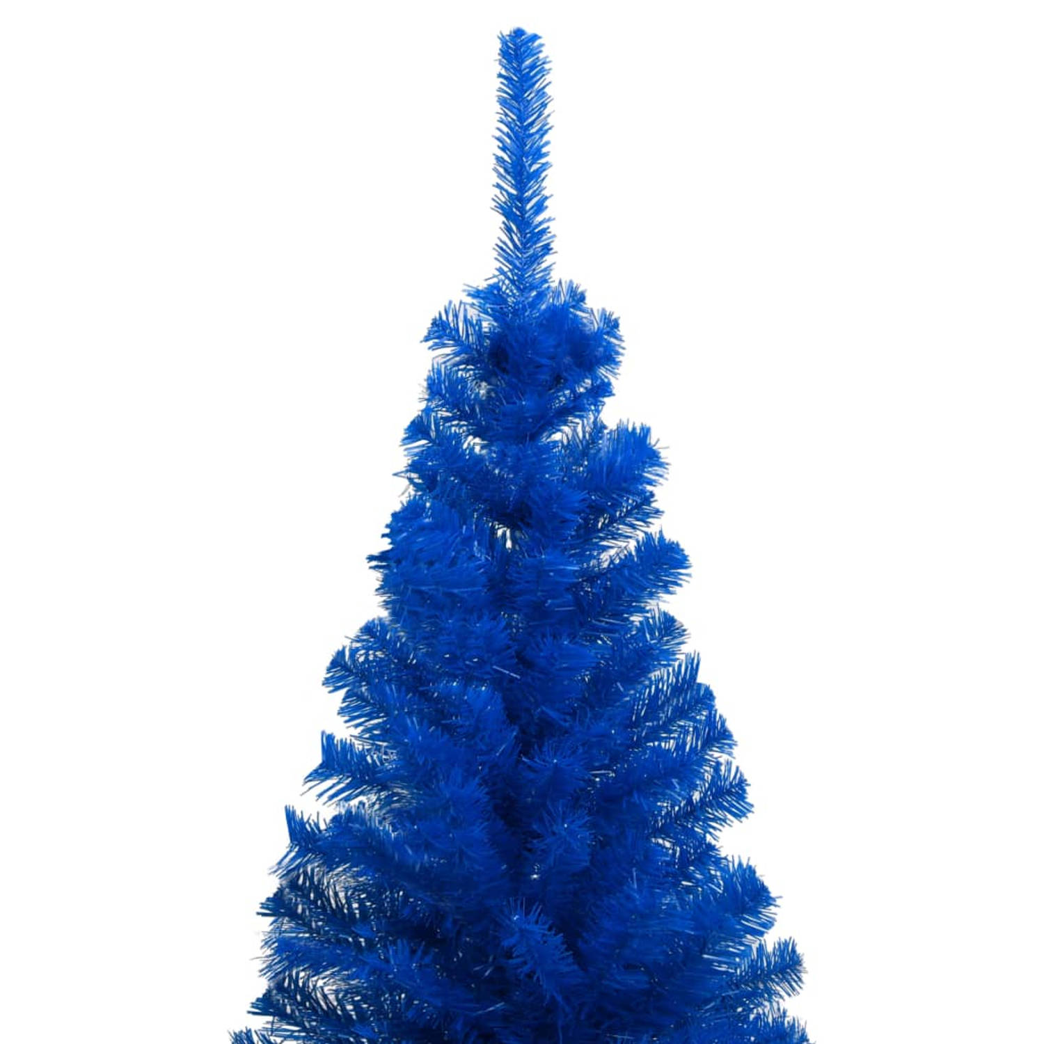 The Living Store Kunstkerstboom met LED's en kerstballen 150 cm PVC blauw - Decoratieve kerstboom