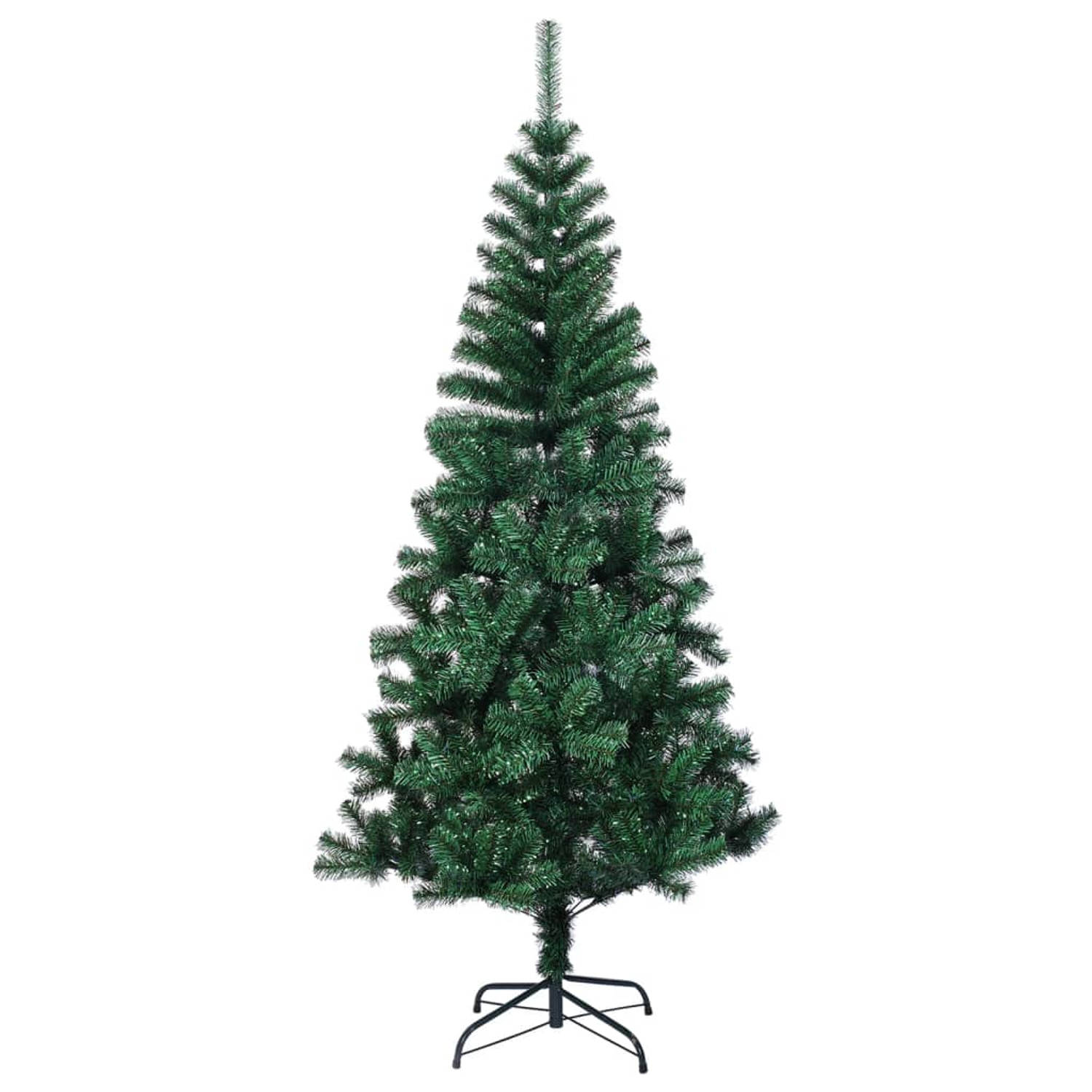 The Living Store Kunstkerstboom met iriserende uiteinden 150 cm PVC groen - Decoratieve kerstboom