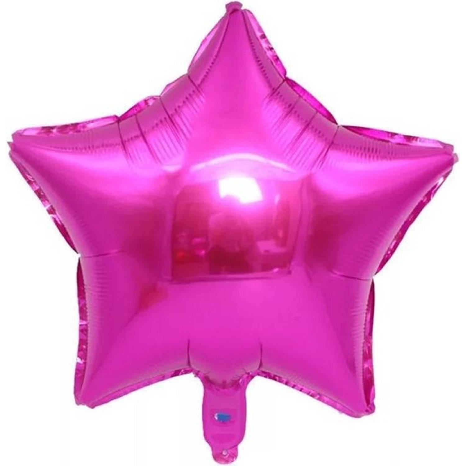 Folieballon ster Donker roze 18 inch 45 cm