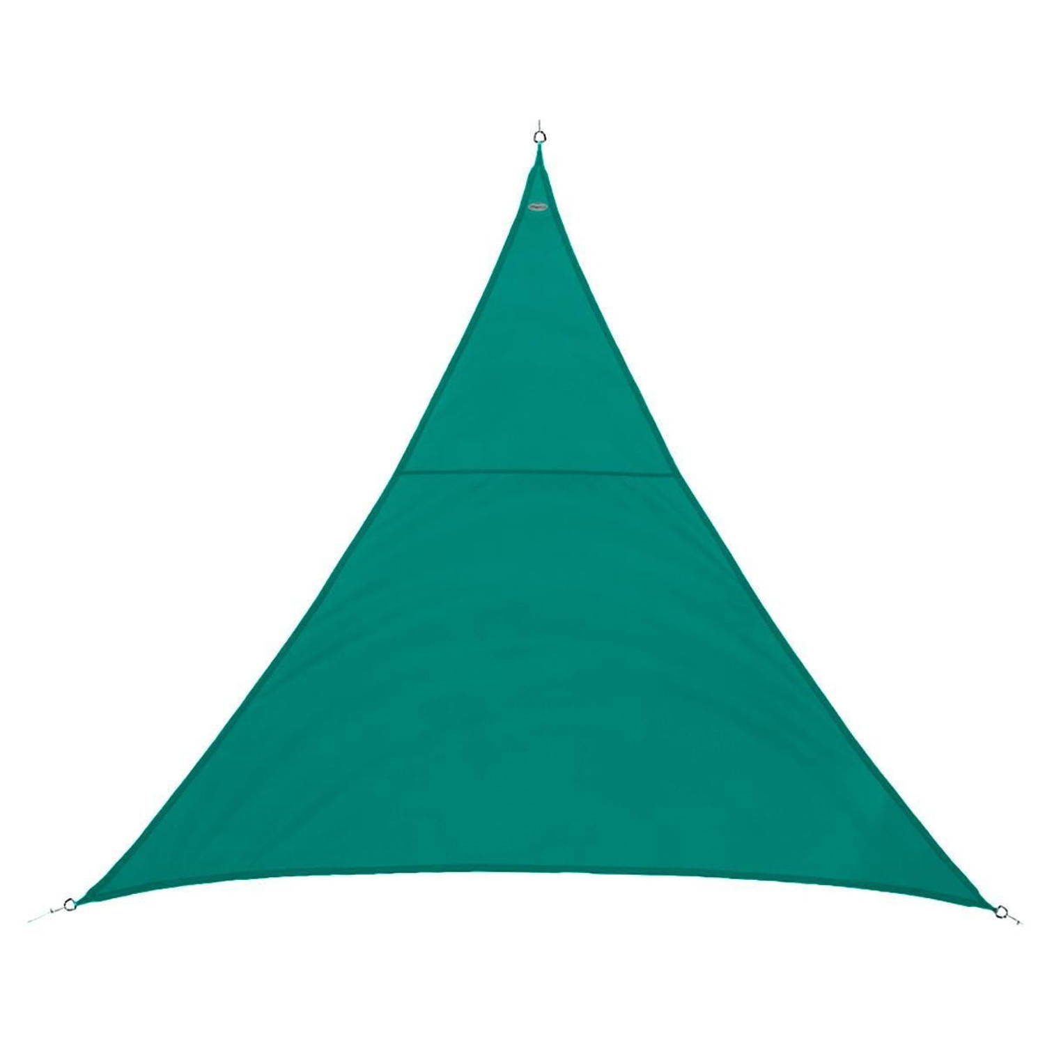 Polyester schaduwdoek/zonnescherm Curacao driehoek mint groen 2 x 2 x 2 meter - Schaduwdoeken