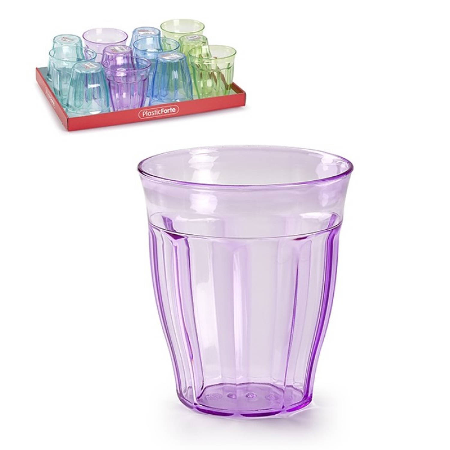 kreupel dood genie Water/limonade schenkkan 2 liter met 12x kunststof glazen voordeelset -  Schenkkannen | Blokker