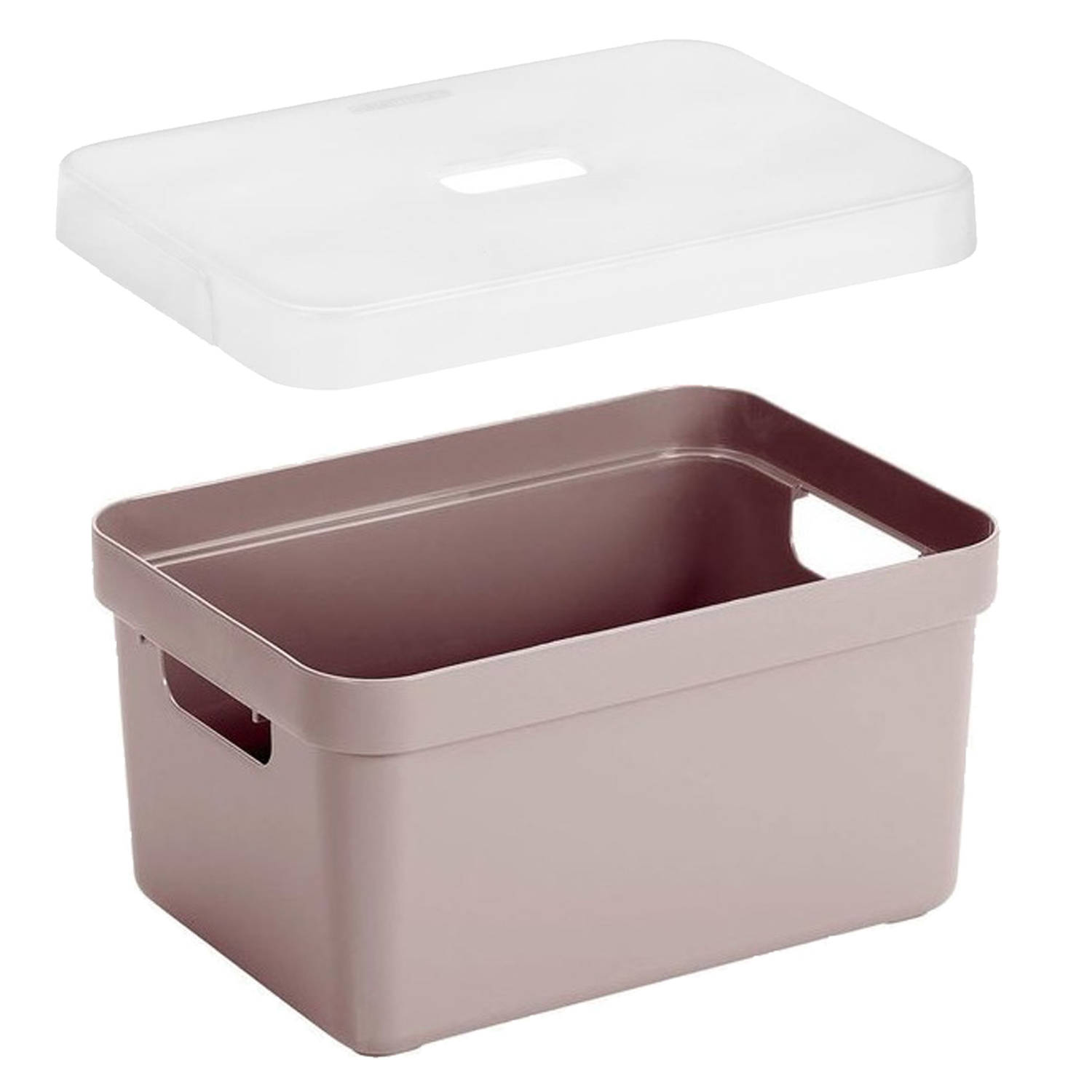 Verzoekschrift Citroen maatschappij Opbergboxen/opbergmanden roze van 5 liter kunststof met transparante deksel  - Opbergbox | Blokker