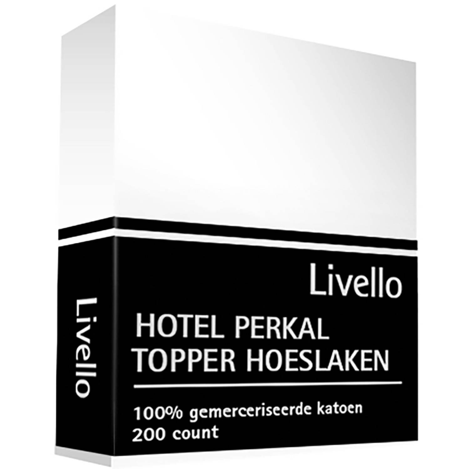 Livello Hotel Hoeslaken Perkal topper White 120x200x8