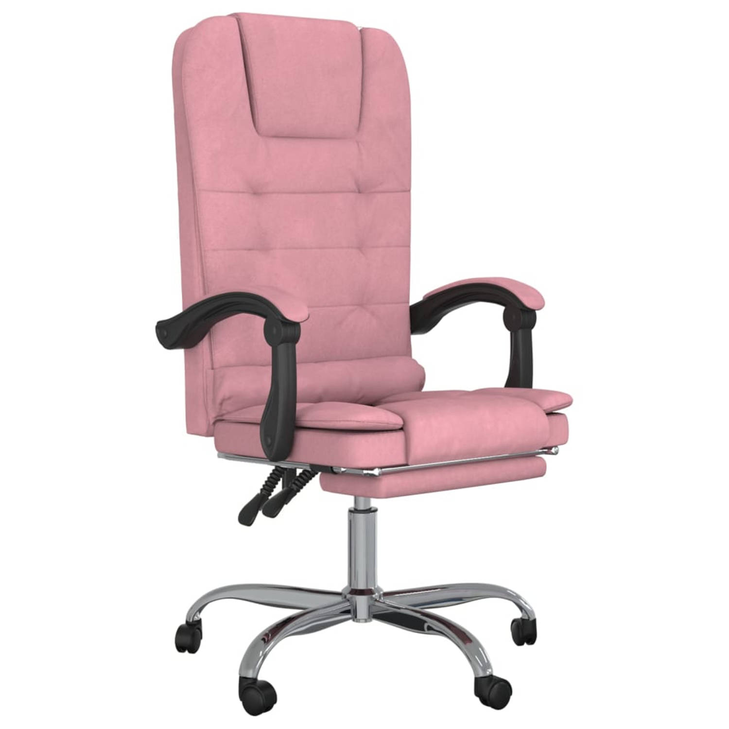 vidaXL-Kantoorstoel-massage-verstelbaar-fluweel-roze