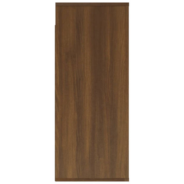 vidaXL Wandkast 80x33x80 cm bewerkt hout bruin eikenkleur