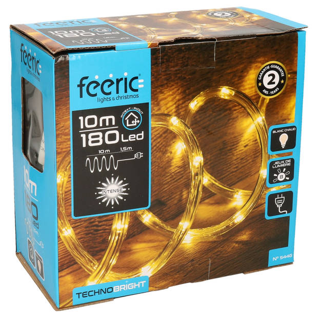 Feeric lights & Christmas Lichtslang - 10M - warm wit - 180 LEDs - Lichtslangen