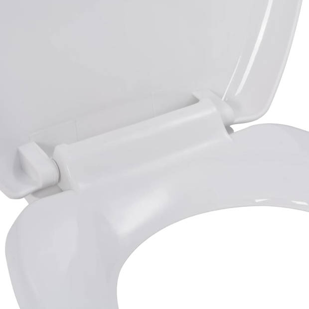 vidaXL Toiletbril soft-close met quick-release ontwerp wit