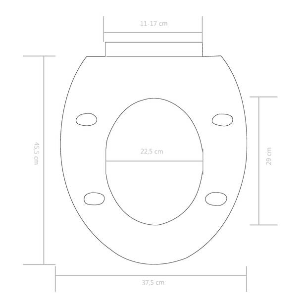 vidaXL Toiletbril soft-close met quick-release ontwerp wit