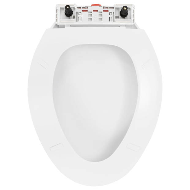 vidaXL Toiletbril soft-close met quick-release ontwerp wit