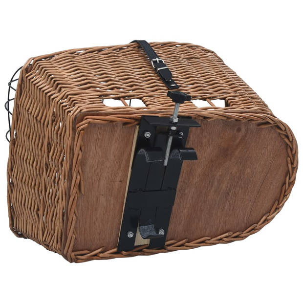 vidaXL Fietsmand voor bagagedrager 55x31x36 cm natuurlijk wilgen