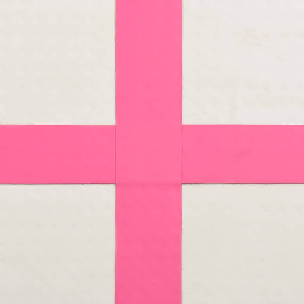 vidaXL Gymnastiekmat met pomp opblaasbaar 60x100x10 cm PVC roze