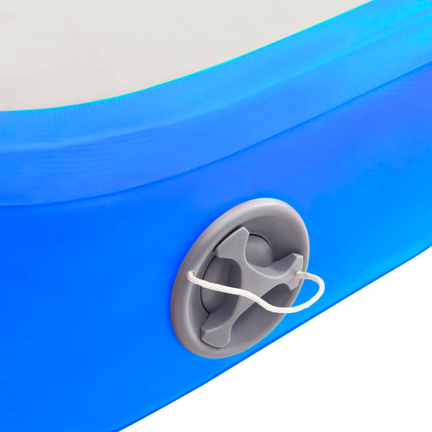 vidaXL Gymnastiekmat met pomp opblaasbaar 60x100x10 cm PVC blauw