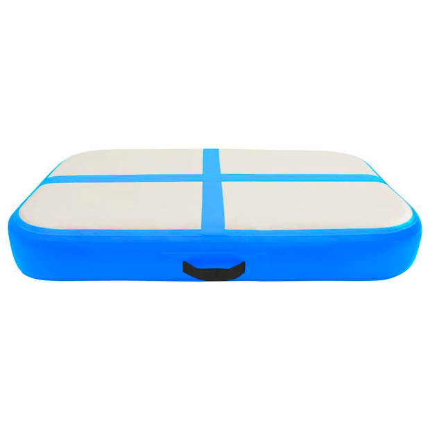 vidaXL Gymnastiekmat met pomp opblaasbaar 60x100x20 cm PVC blauw