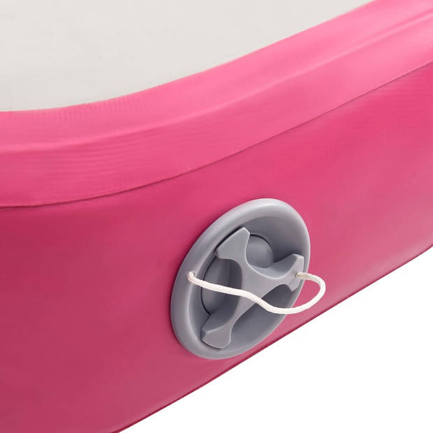 vidaXL Gymnastiekmat met pomp opblaasbaar 60x100x20 cm PVC roze