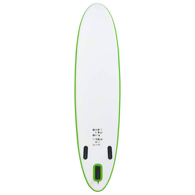 vidaXL Stand-up paddleboard opblaasbaar groen en wit