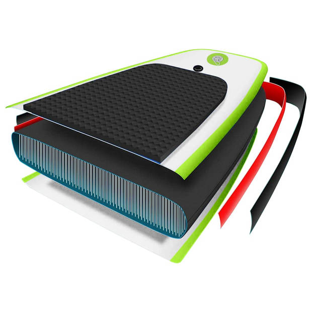 vidaXL Stand Up Paddleboardset opblaasbaar groen en wit