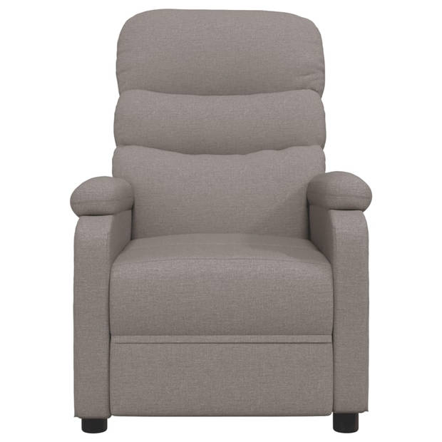 vidaXL Fauteuil verstelbaar stof taupe