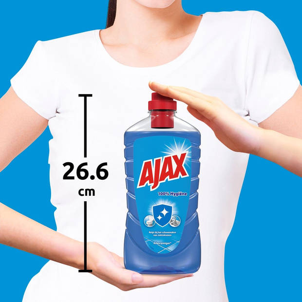 Ajax Allesreiniger 100% Hygiene 6 x 1L - Voordeelverpakking