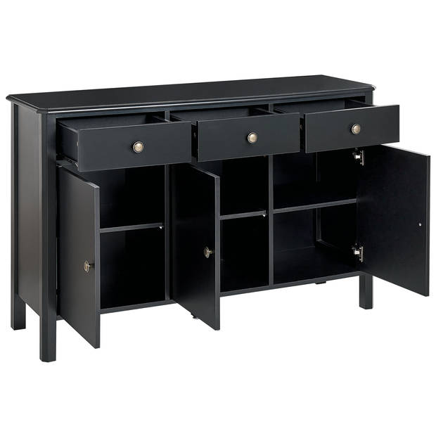 Beliani OLATE - Sideboard-Zwart-MDF