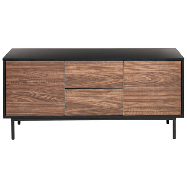 Beliani OKLAND - Sideboard-Zwart-Vezelplaat