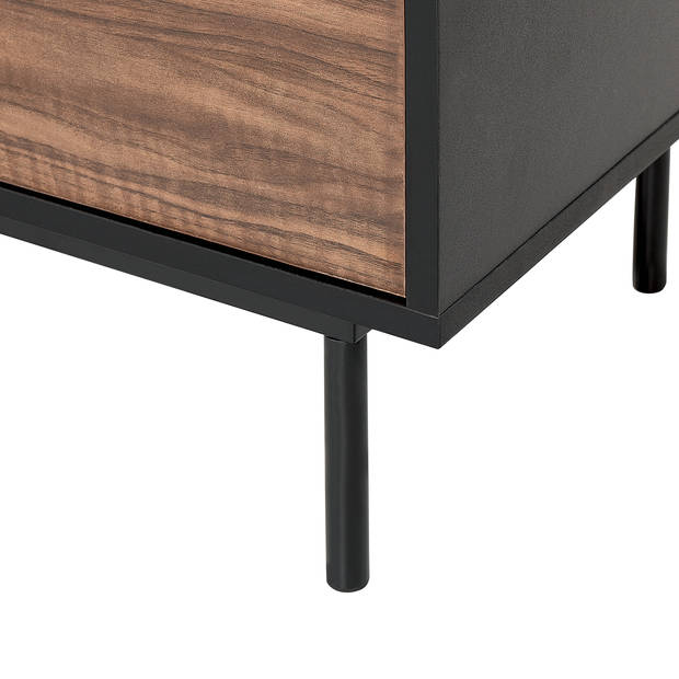 Beliani OKLAND - Sideboard-Zwart-Vezelplaat