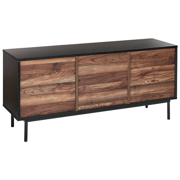 Beliani OKLAND - Sideboard-Zwart-Vezelplaat