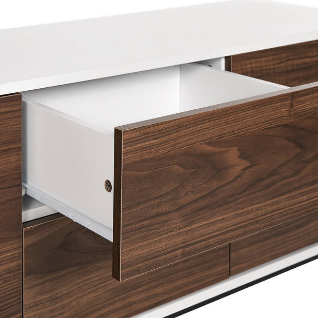 Beliani OKLAND - Sideboard-Wit-Vezelplaat