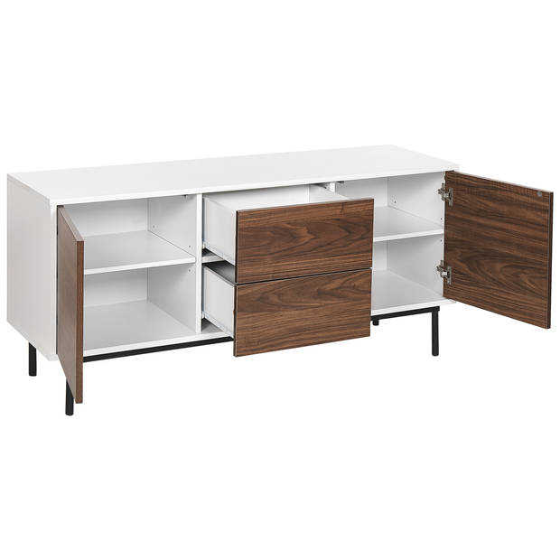 Beliani OKLAND - Sideboard-Wit-Vezelplaat